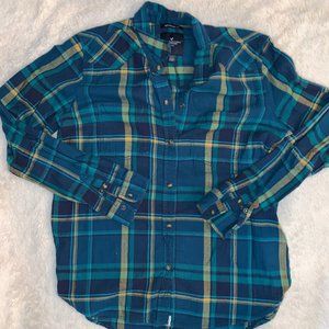 [American Eagle] Boyfriend Fit Plaid Shirt